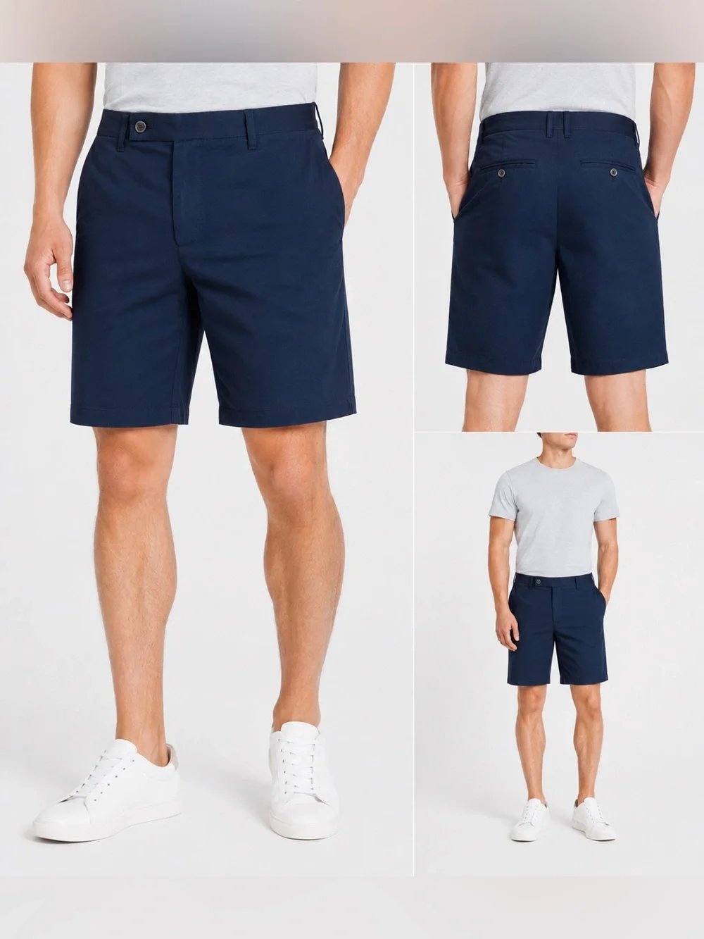 NWT Goodfellow & Co Navy Stretch Dress Shorts Men’s Size 32 Flat Front 9”